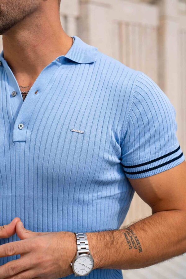 POLO-SHIRT MYKONOS LIGHT BLUE - Image 3