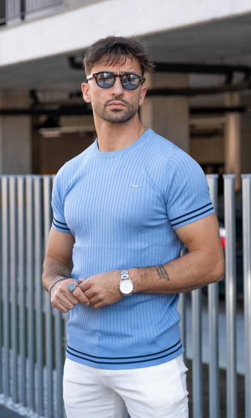 T-SHIRT MYKONOS AZUL CLARO