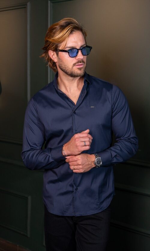CAMISA CLÁSSICA AZUL MARINHO