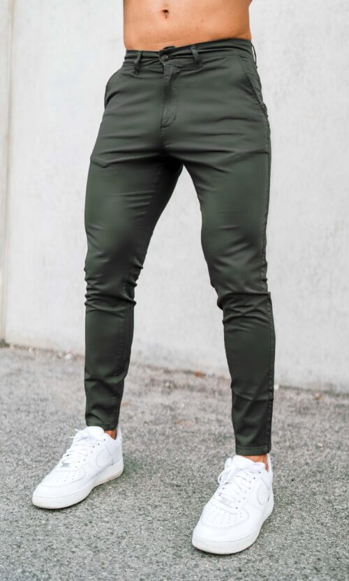 CALÇA CHINO SLIM FIT VERDE
