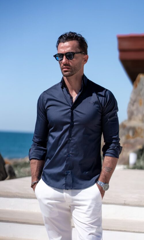 CAMISA CLÁSSICA AZUL MARINHO