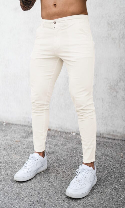 CALÇA CHINO SLIM FIT MEIO BRANCO