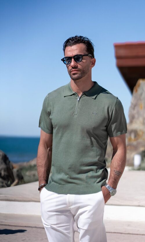 POLO-SHIRT DE FECHO VERDE