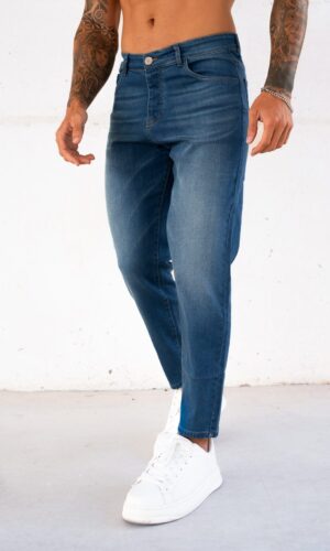 CALÇAS DE GANGA TAPERED DENIN AZUL
