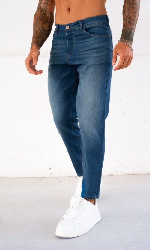 CALÇA GANGA TAPERED AZUL
