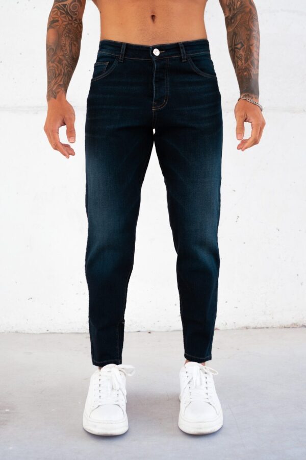 JEANS TAPERED DENIN DARK BLUE - Image 2