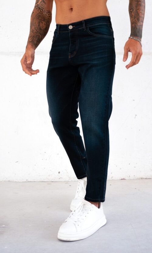 CALÇA GANGA TAPERED AZUL ESCURO