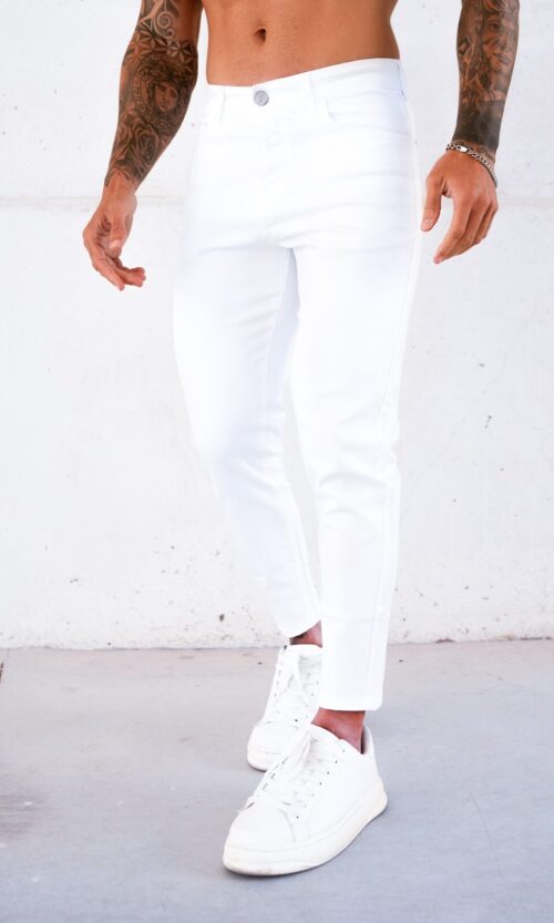 CALÇA SARJA TAPERED BRANCA