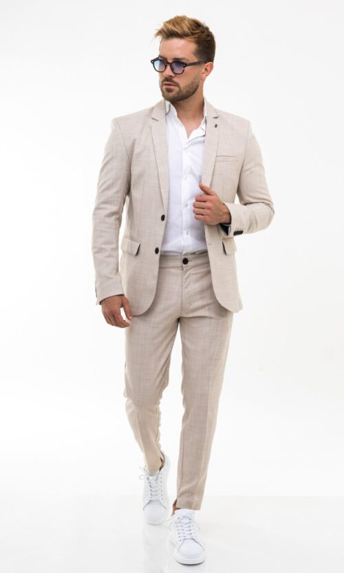 FATO CLÁSSICO LINHO BEGE CLARO