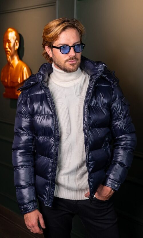 BOMBER PUFFER MONACO AZUL MARINHO